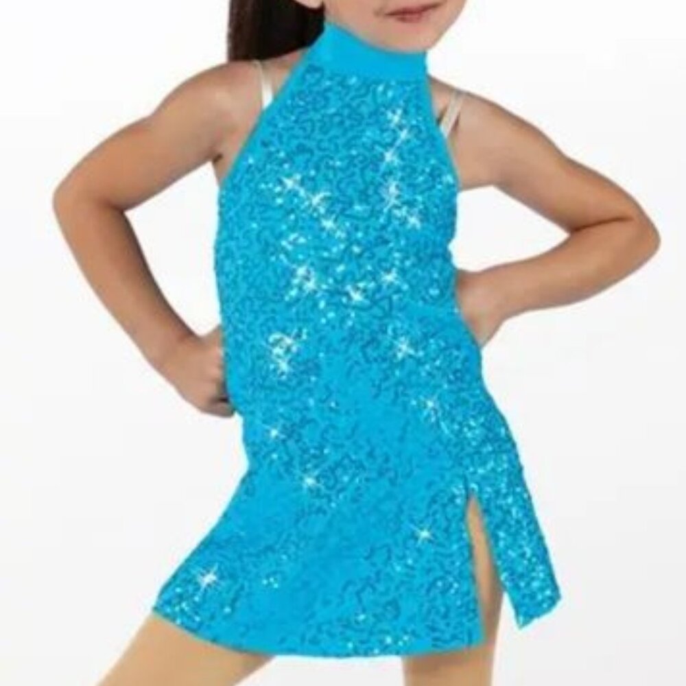 Weissman sky blue jazz/tap dance costume